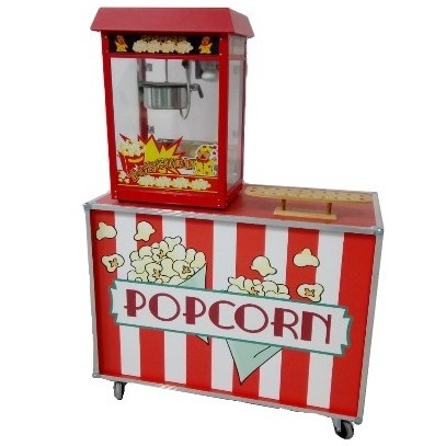 Popcornmachine op kraam incl. 150 porties